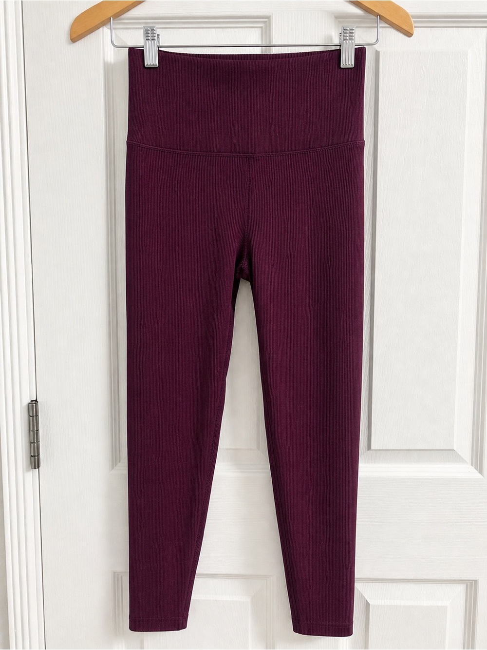 Victoria's Secret Plum Ribbed High-Waist Leggings